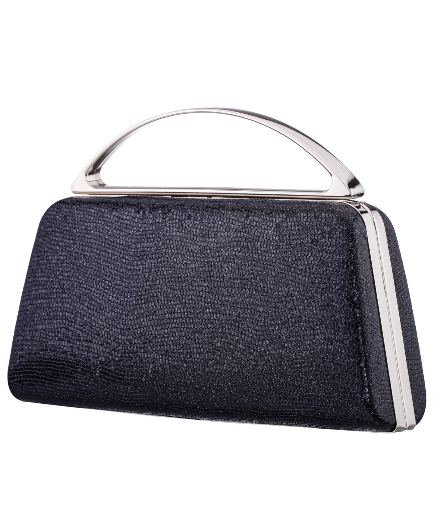 Женский клатч Nina Genesis Metallic Snake Small Handle Clutch Handbag, цвет: Чёрный — фото 5