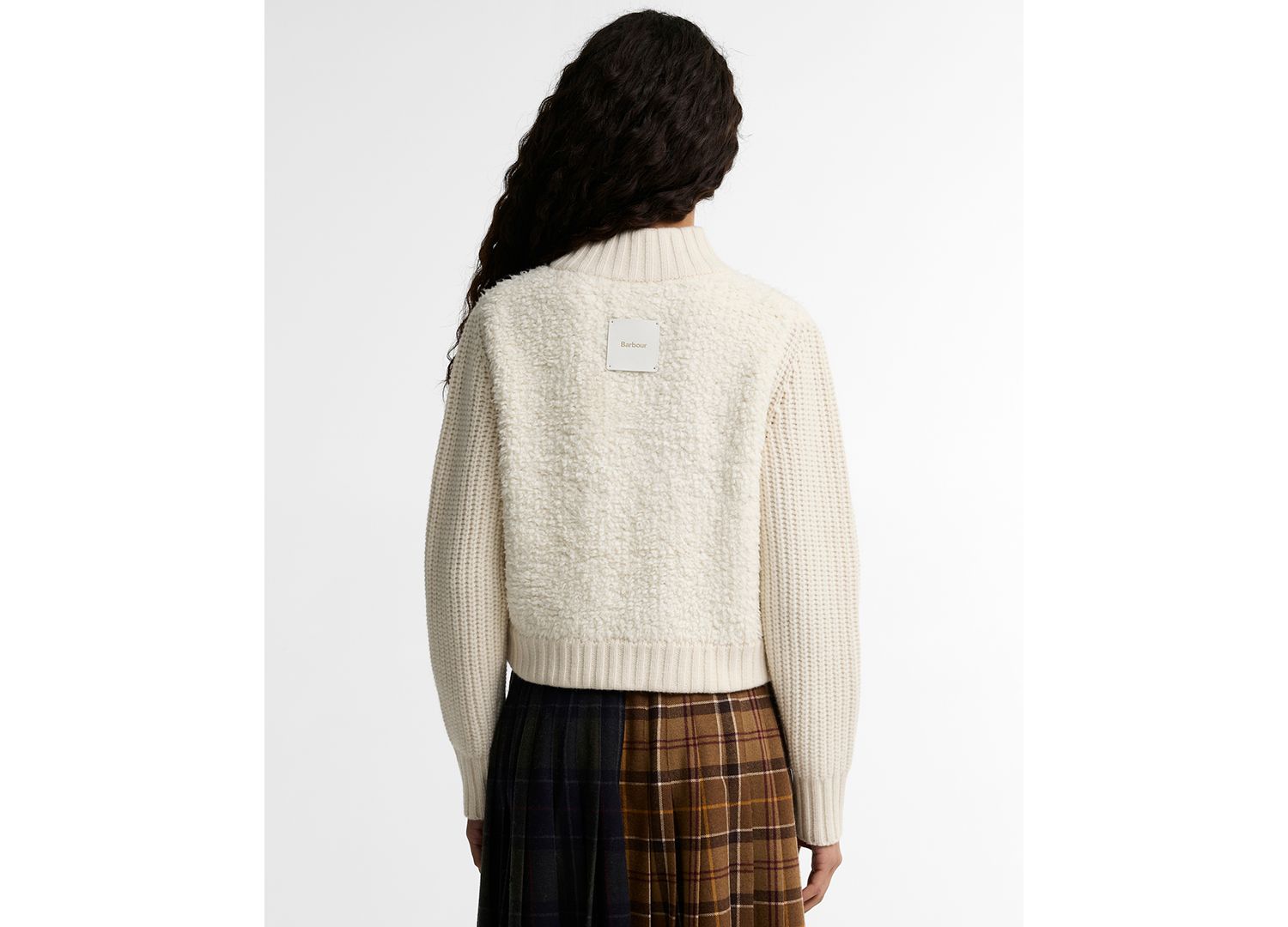 Women's Hazelwood Wool-Blend Chunky-Knit Sherpa-Inspired Bomber Jacket
