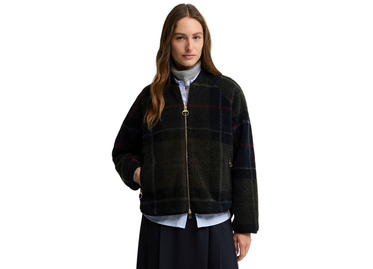 Women's Kirklees Tartan Jacquard Half-Zip Fleece Jacket