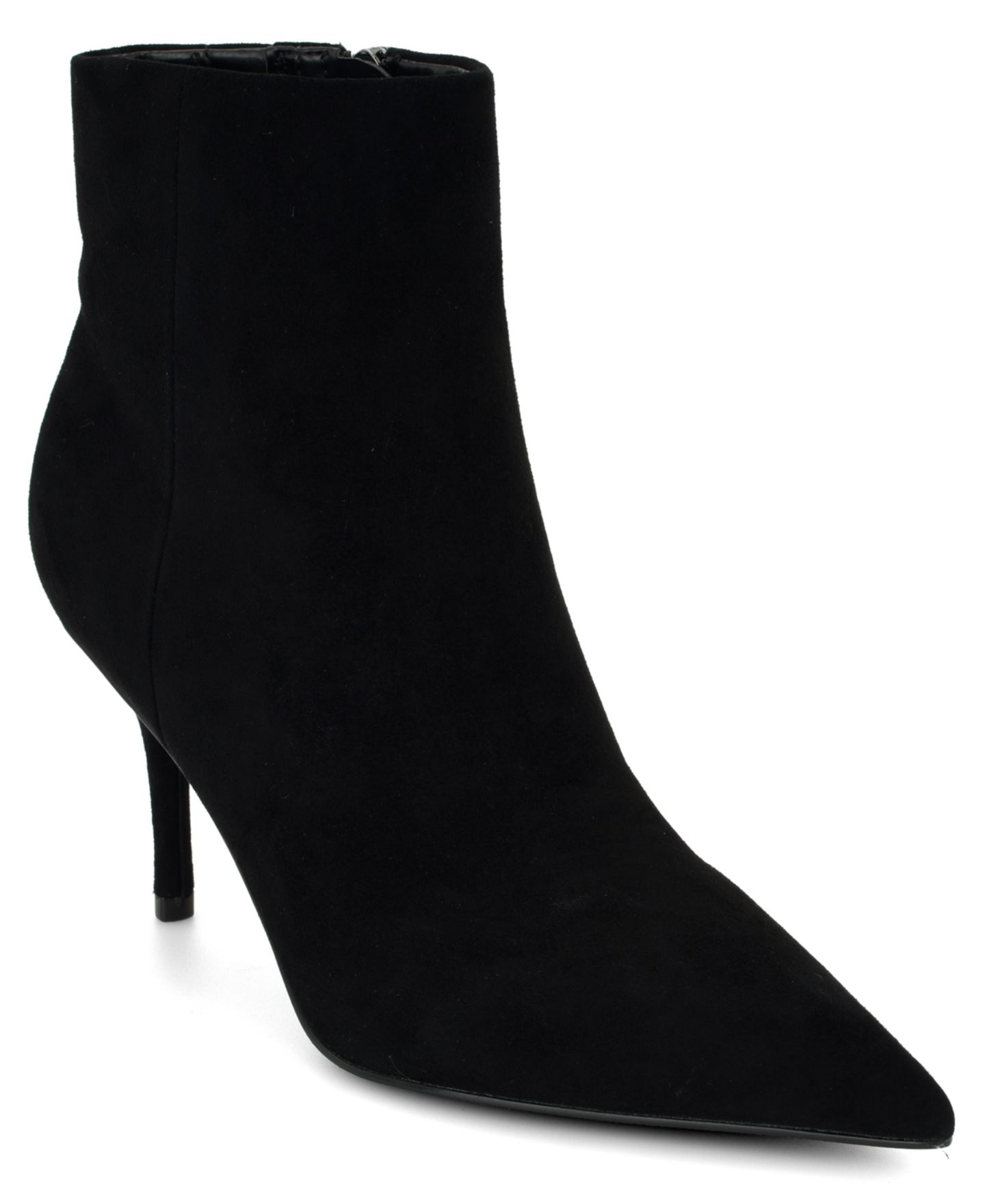 Женские ботинки Nine West Myrah Suede Pointed Toe Dress Booties, цвет: Чёрный замшевый — фото 1