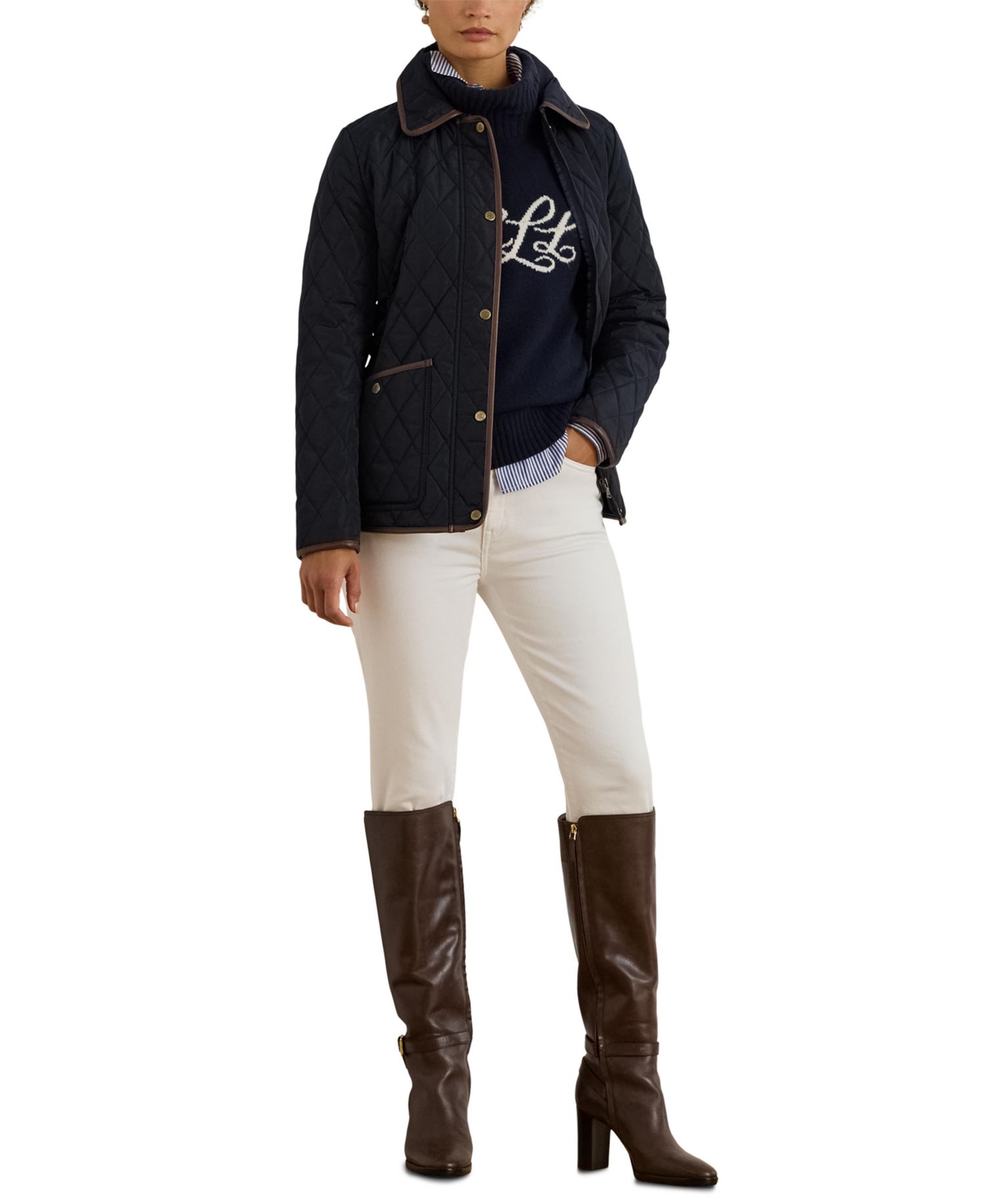 Women's Quilted Velboa-Lined Coat