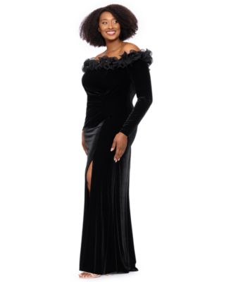 macy's black evening dress Plus Size Formal & Tie Dresses Black Formal Dresses: The SEMI-FORMAL-COLLECTION Color:Black - No Belt Riveting rhinestone details meet