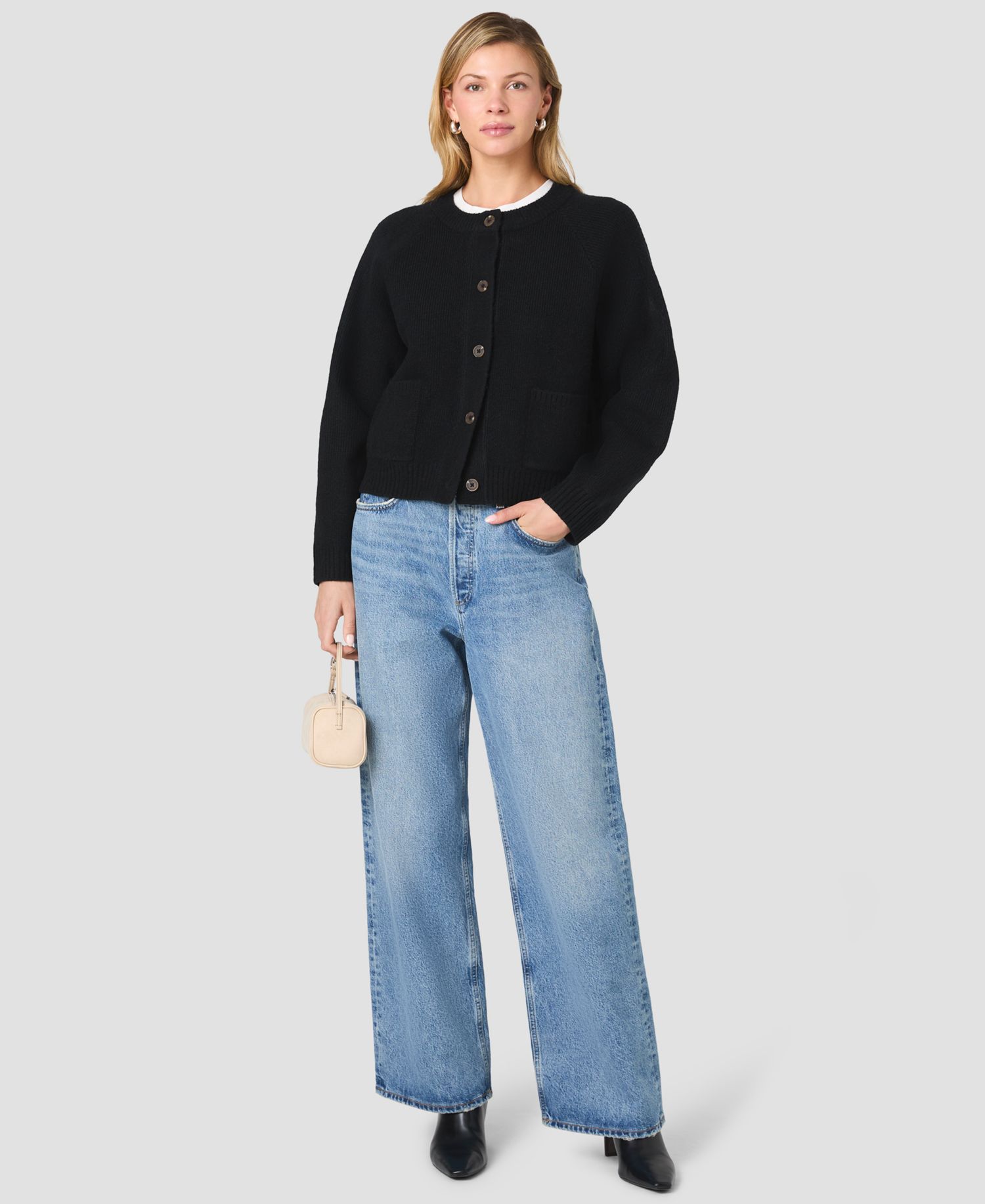 Women's Suzie Knit Cozy Crewneck Long-Sleeve Cardigan