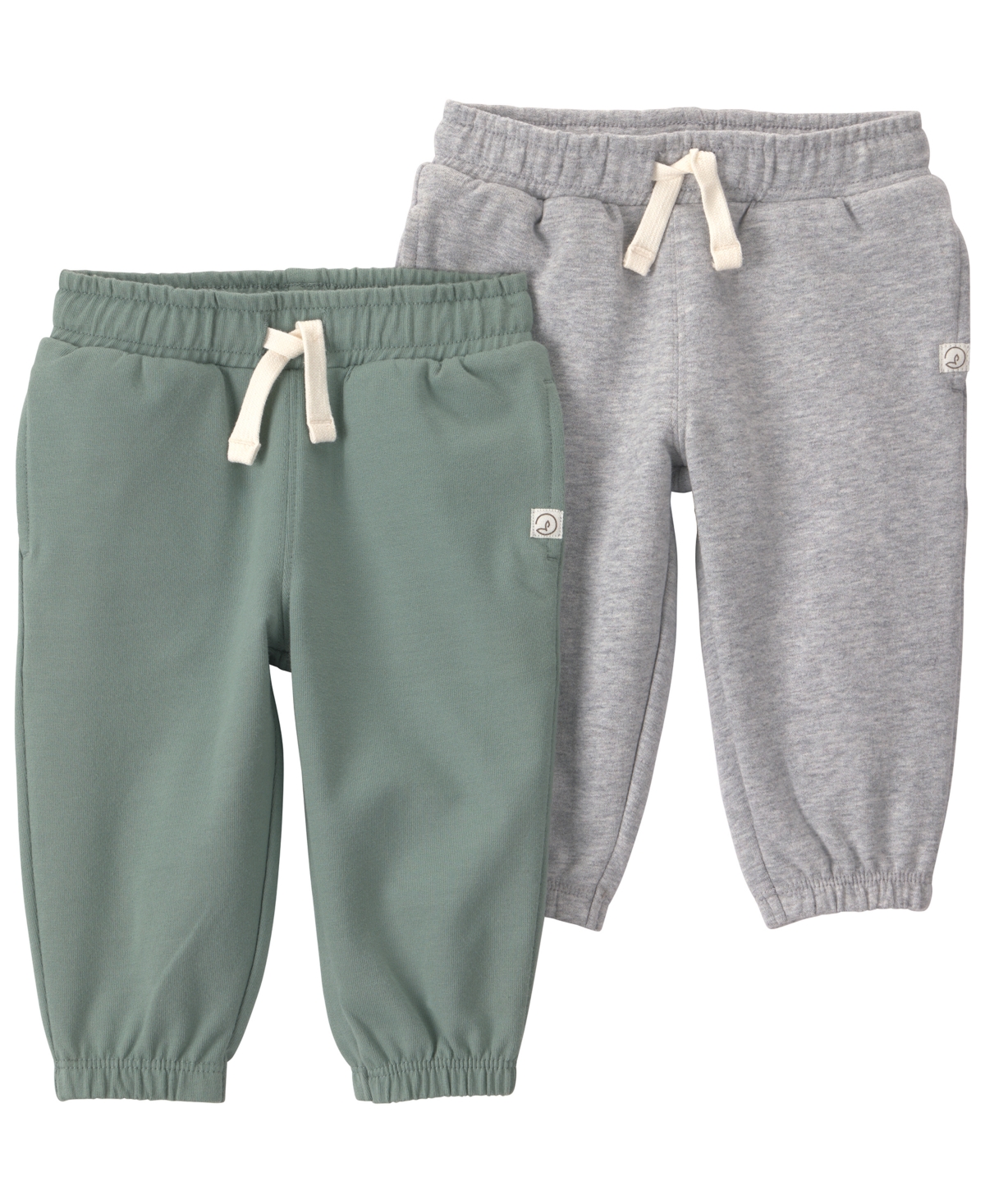 Carter's Little Planet By  Baby Boys' Or Baby Girls' 2-pack French Terry Joggers In Moss,heather Gray