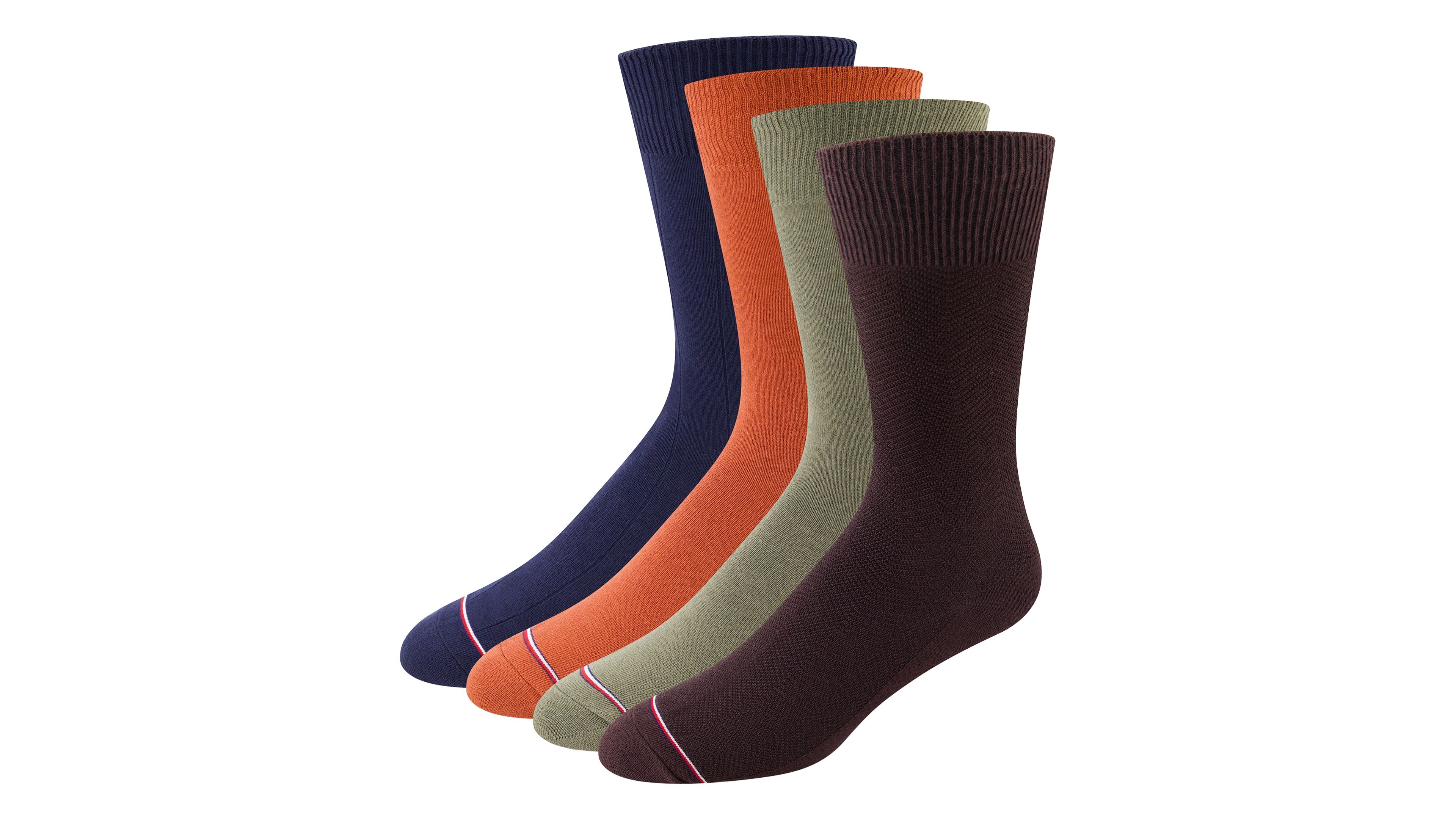 Tommy Hilfiger Men's Dress Ribbed-Cuff Crew Socks, 4-Pack