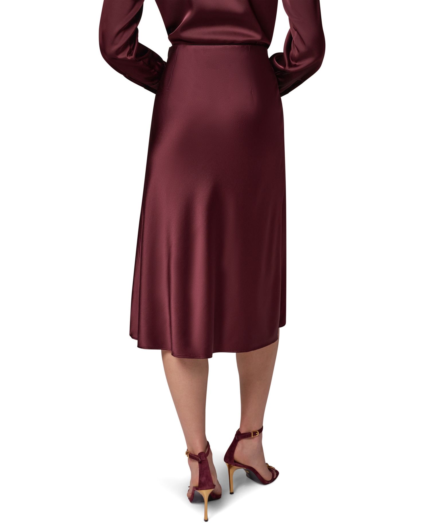 Petite High-Waisted A-Line Midi Skirt