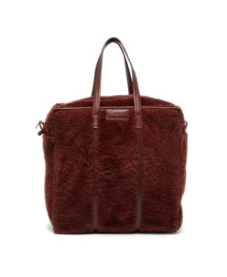 Women's Bazar Medium Shearling and Leather Tote