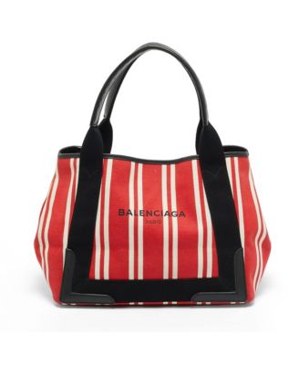 Cabas Striped Canvas Tote Bag