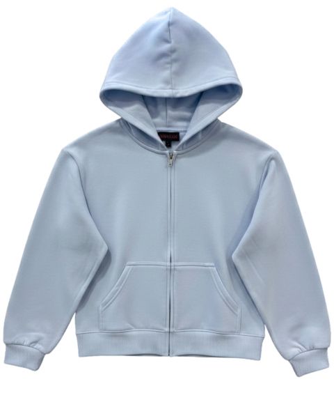 Худи With Jules Bow Graphic Kangaroo Pocket Full-Zip для девочек, цвет: Светлый пастельный синий