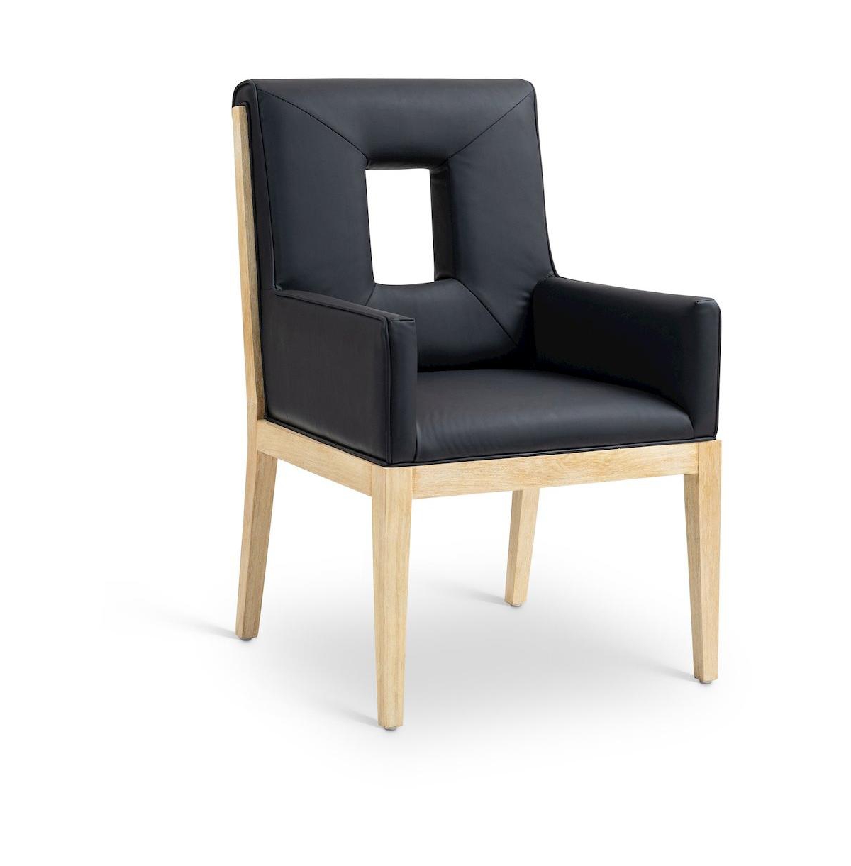 Meridian Furniture Gwendolyn Faux Leather Dining Arm Chair
