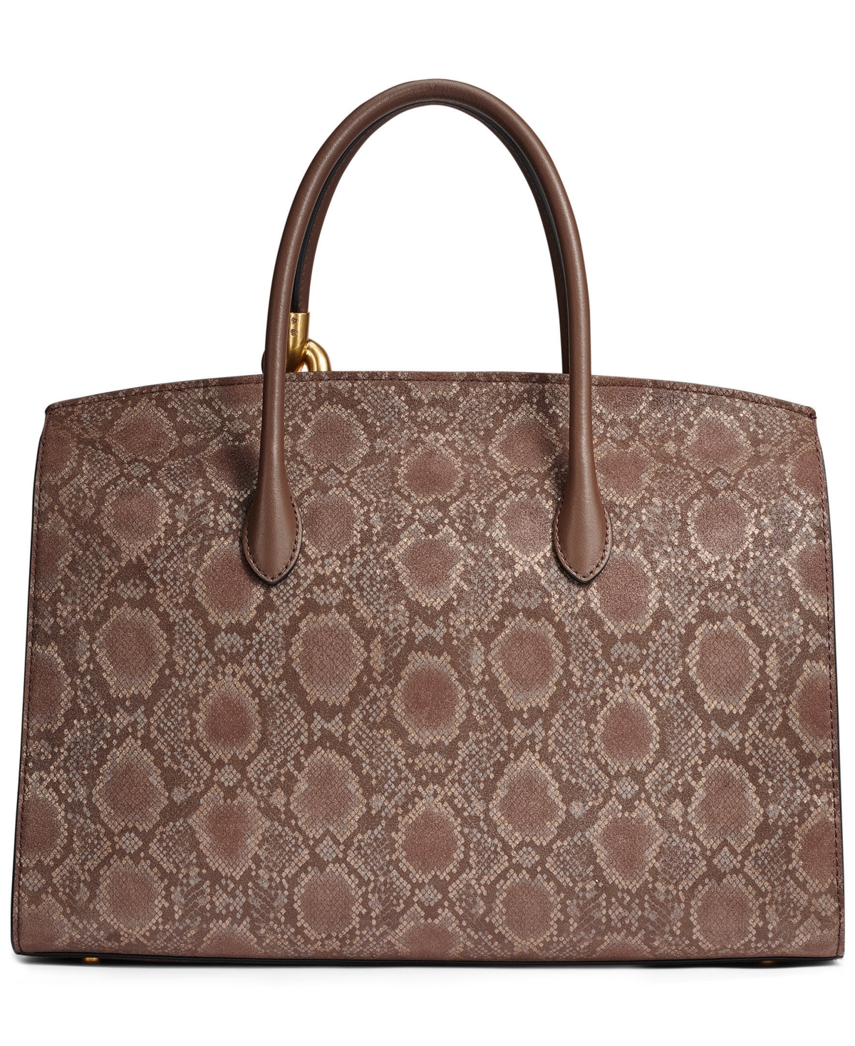 Donna Karan New York Loden Python Suede Medium Satchel Handbag