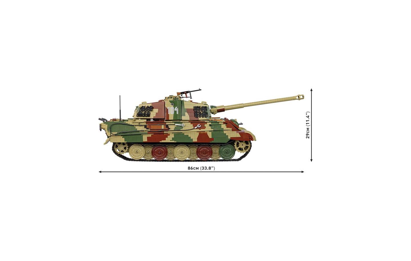 Детские майки COBI Historical Collection Wwii Tiger II Konigstiger Tank, 11170 Pieces — фото 5