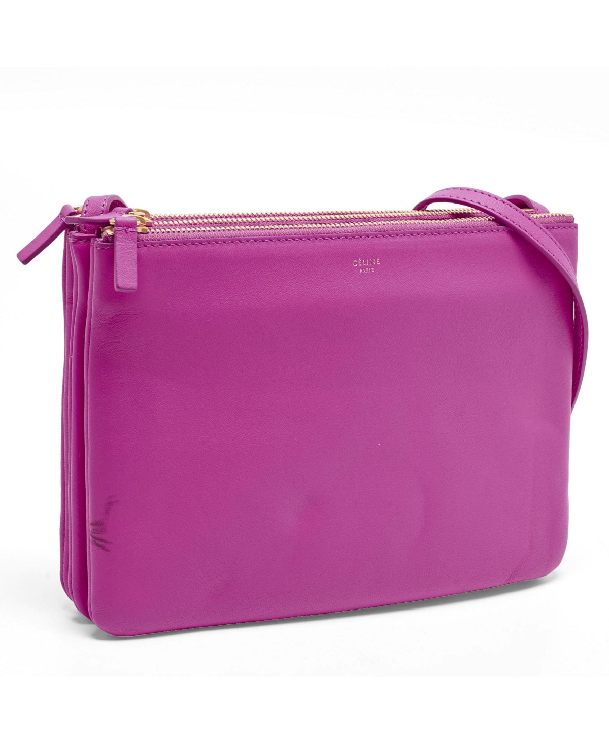 Pre-Owned Celine Women's Trio Large Leather Crossbody Bag
