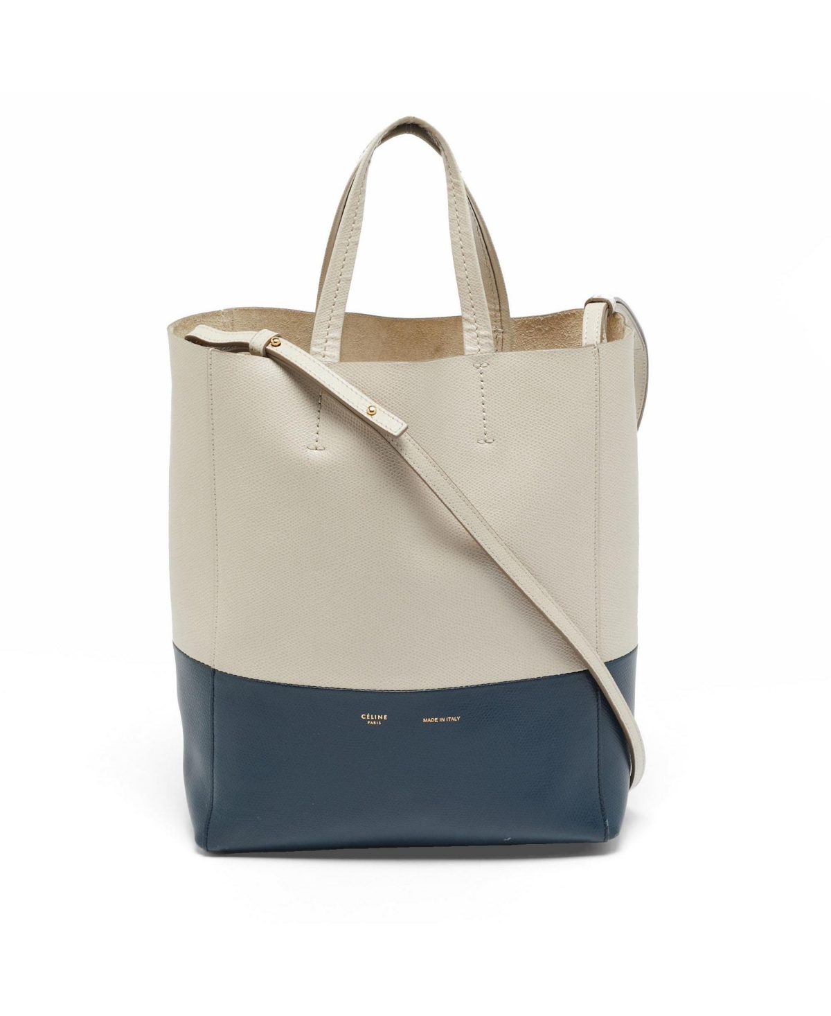 Pre-Owned Celine Women's Small Vertical Cabas Color-Block Leather Tote