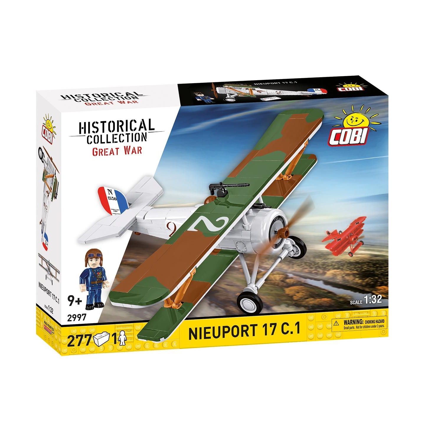 Детский конструктор COBI Historical Collection Great War Nieuport 17 C.1 277-Piece Building Set, Ages 9+ — фото 1