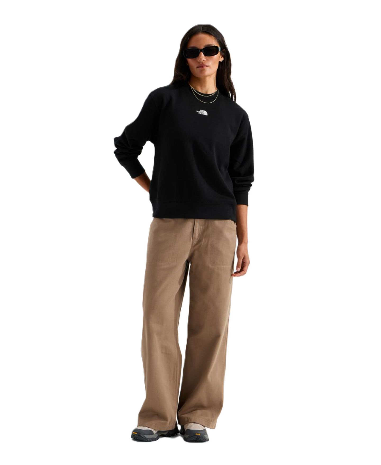 Женские толстовки The North Face Double Knit Crew Relaxed-Sweatshirt, цвет: Чёрный — фото 2
