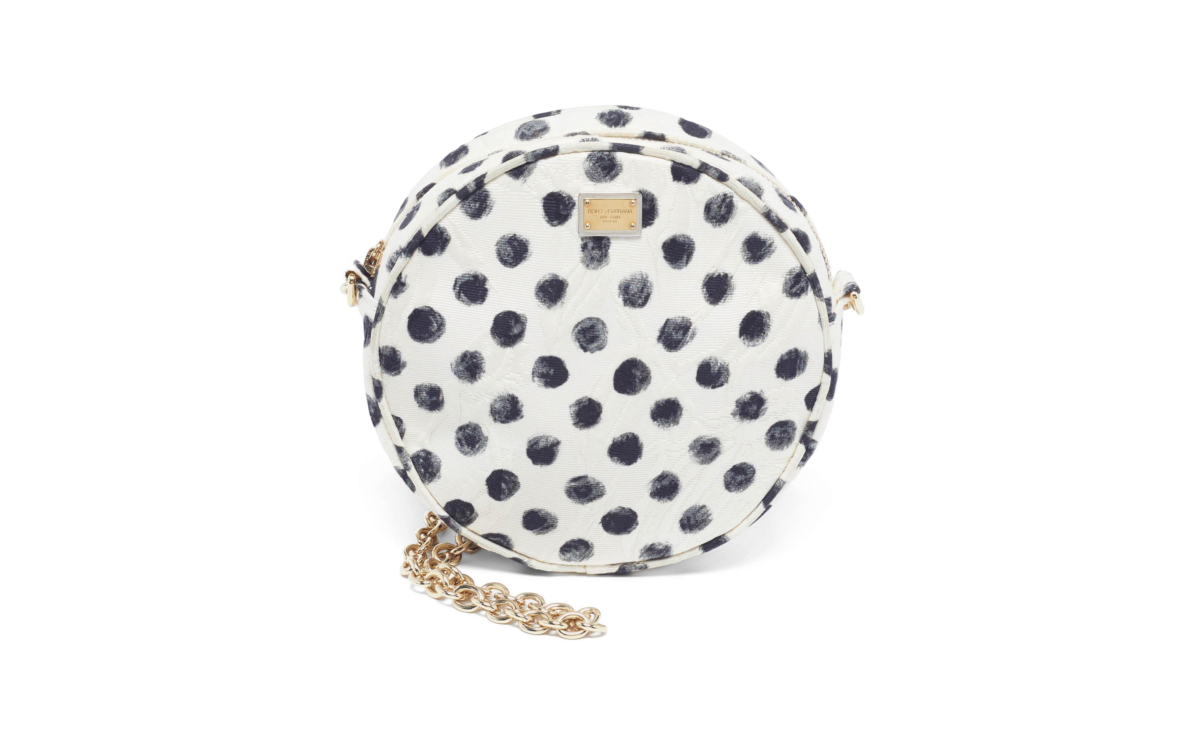 Pre-Owned Dolce & Gabbana Women's Polka Dot Round Crossbody Bag