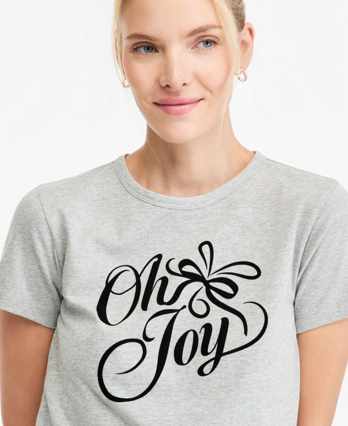 Женская футболка On 34th Oh Joy Graphic, цвет: Светлый серый меланжевый — фото 2