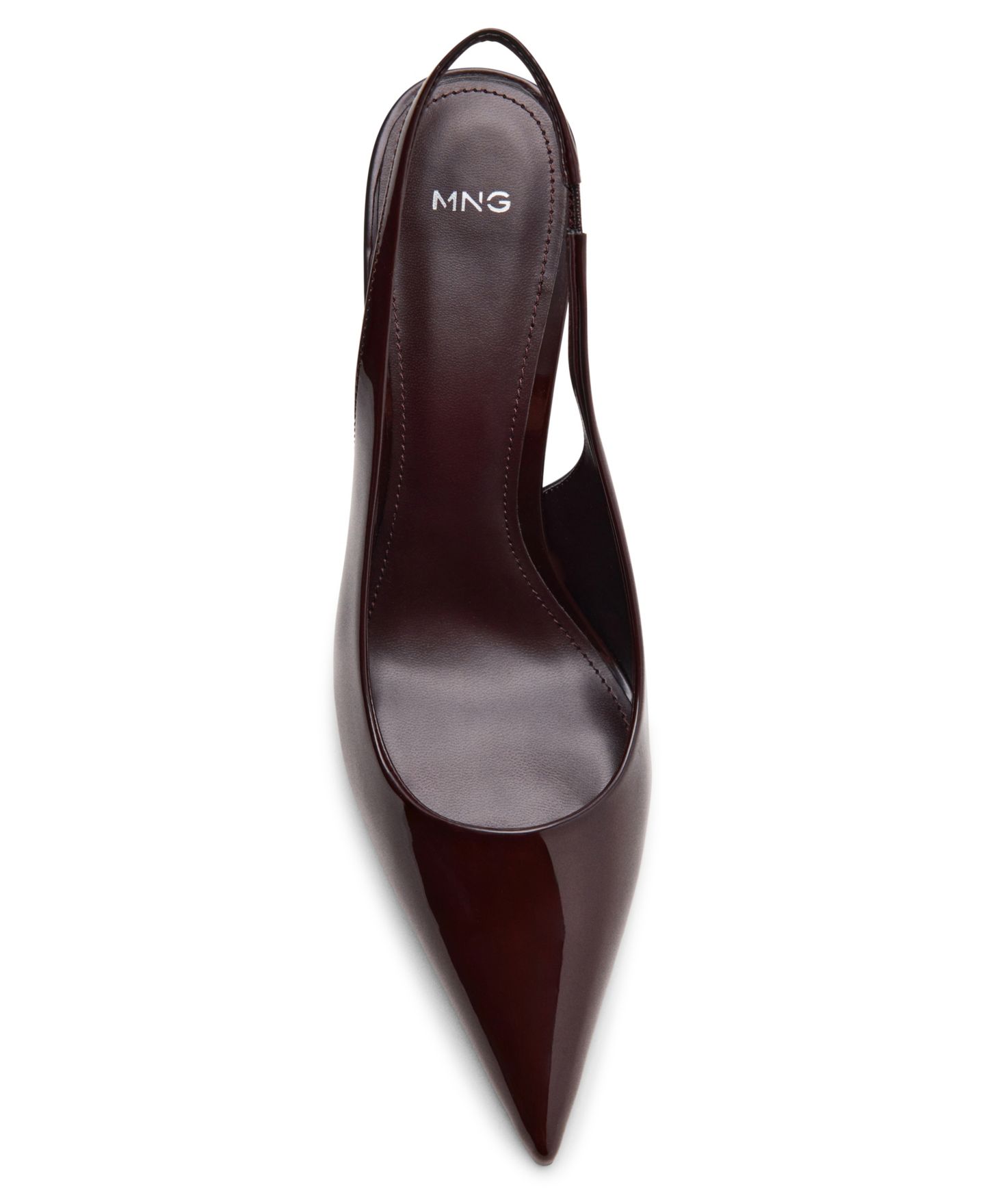 Обувь Mango Women's Patent Heeled, цвет: Бордовый — фото 2