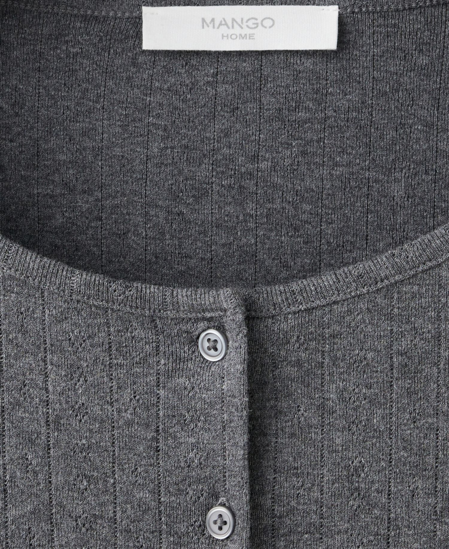 Women's Open-Knit Long-Sleeve Cotton Pajama Cardigan