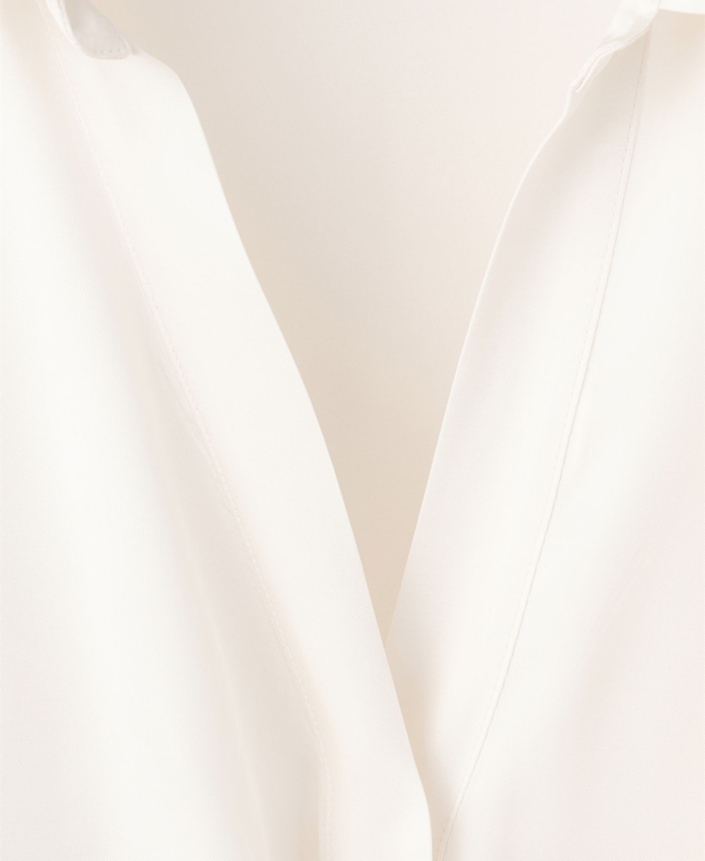 Женское платье Mango Long-Sleeve Asymmetrical, цвет: Молочный белый — фото 3