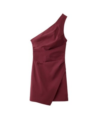 Women's Asymmetrical Pleated Mini Dress