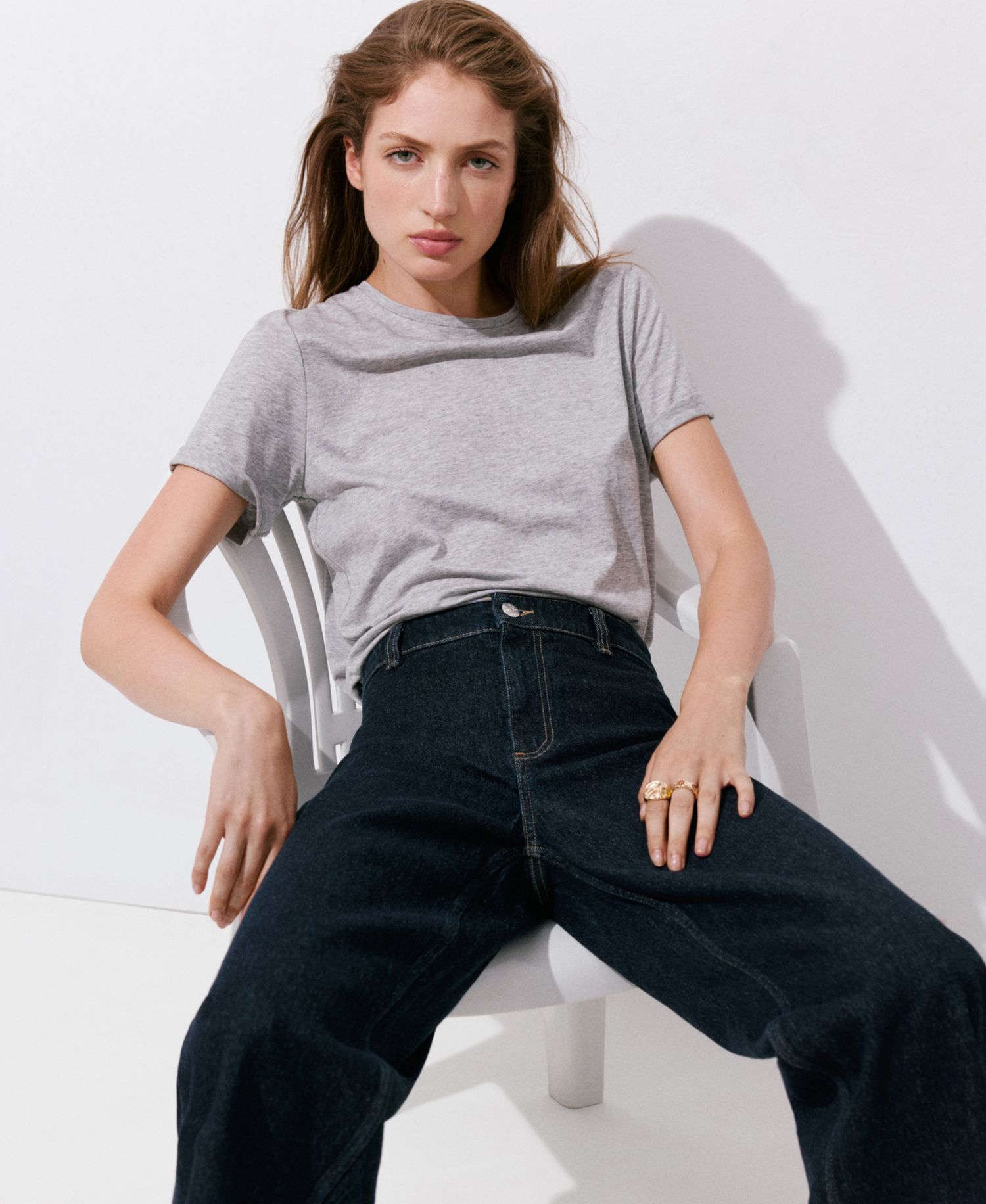 Women's Catherin Culotte Wide-Leg High-Rise Dark-Rinse Jeans