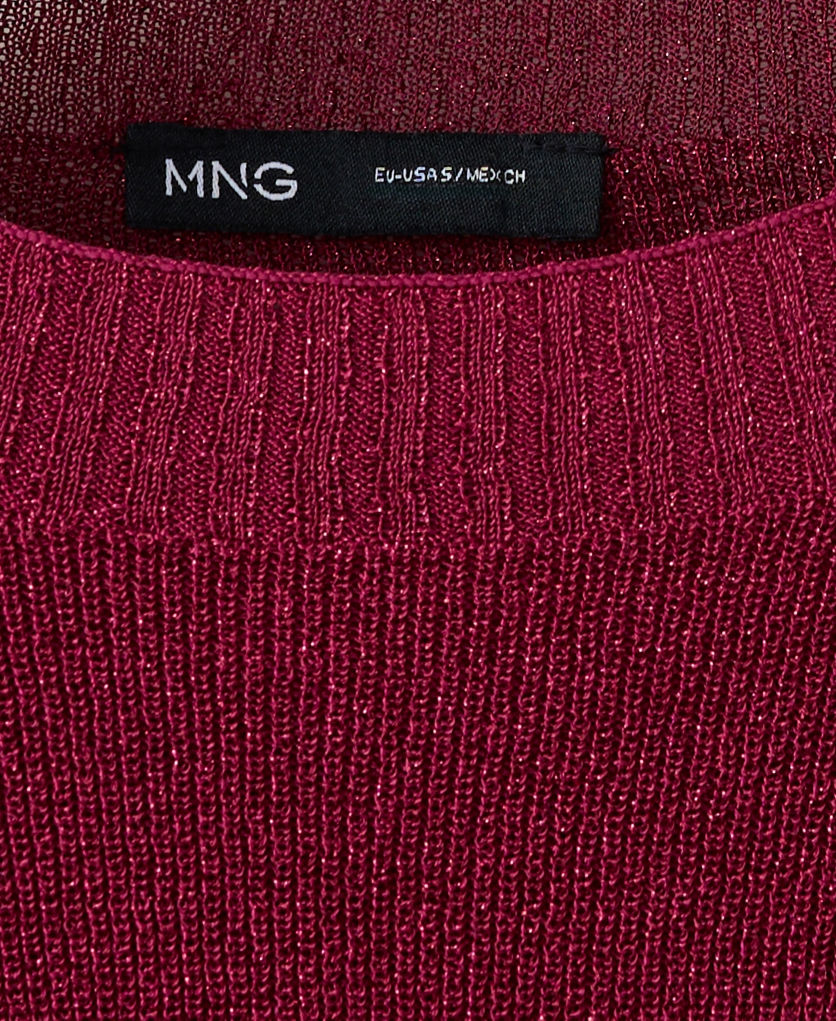 Mango Women's Lurex Knitted Long-Sleeve Crewneck Sweater