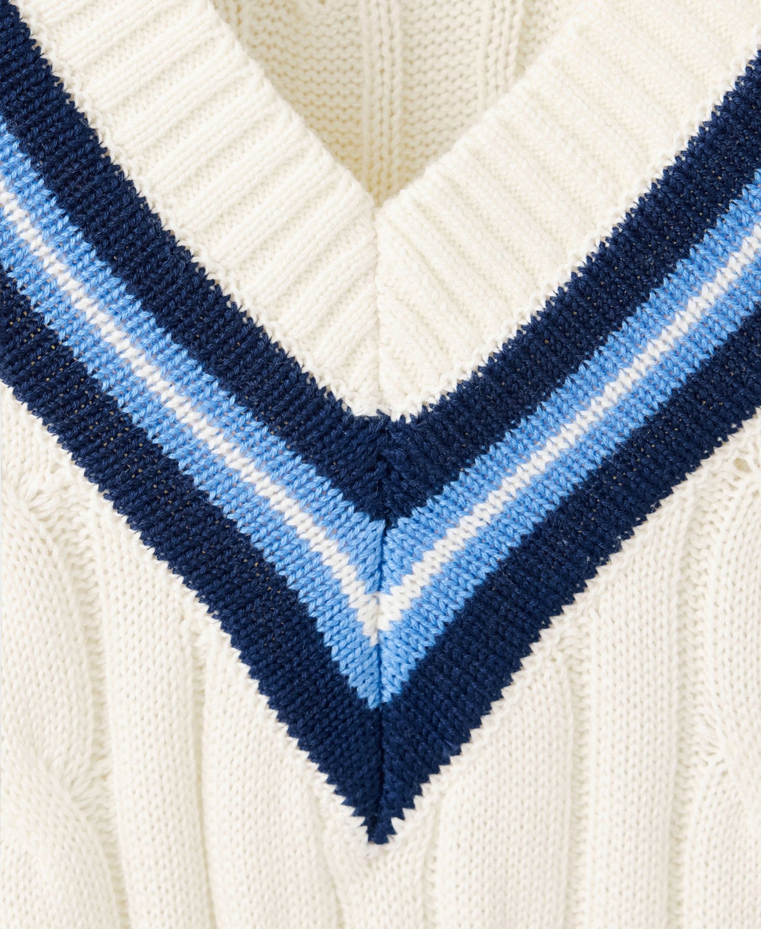 Women's Cable-Knit V-Neck Sweater