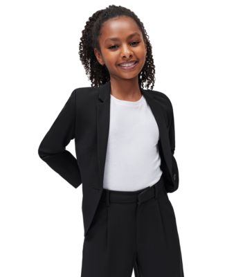 Calvin Klein - Girls' 7-16 Refined Stretch Tailored Jacket Black