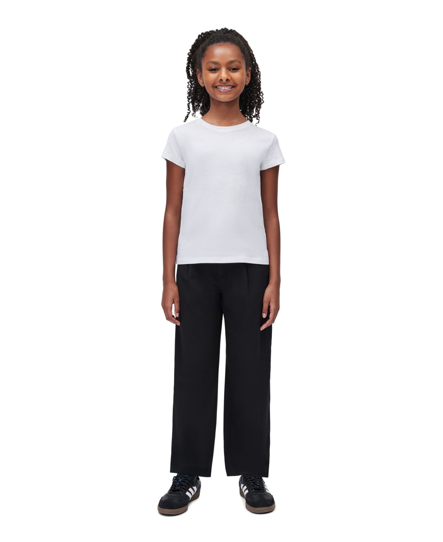 Girls' 7-16 Short-Sleeve Refined Tailored T-Shirt