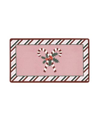 Candy Cane Non-Slip Kitchen Mat, 17.5" x 32"