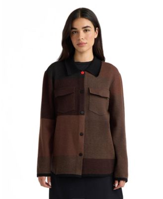 Women's Sweater Shacket Lightweight Long-Sleeve Collared Cardigan