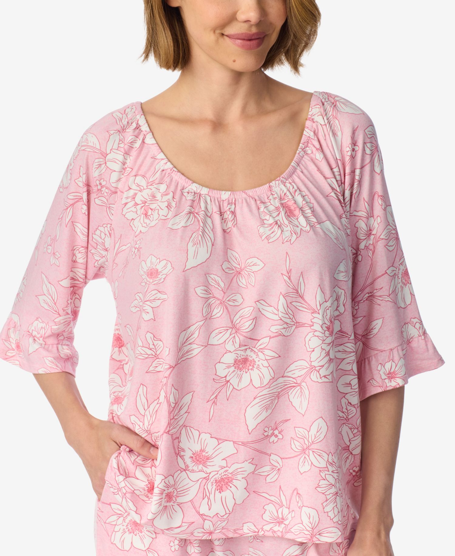 Women's 3/4 Short Scoop Neck Tunic
