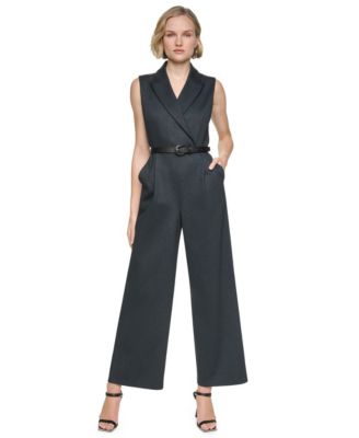 Women's Sleeveless Wide-Leg Jumpsuit