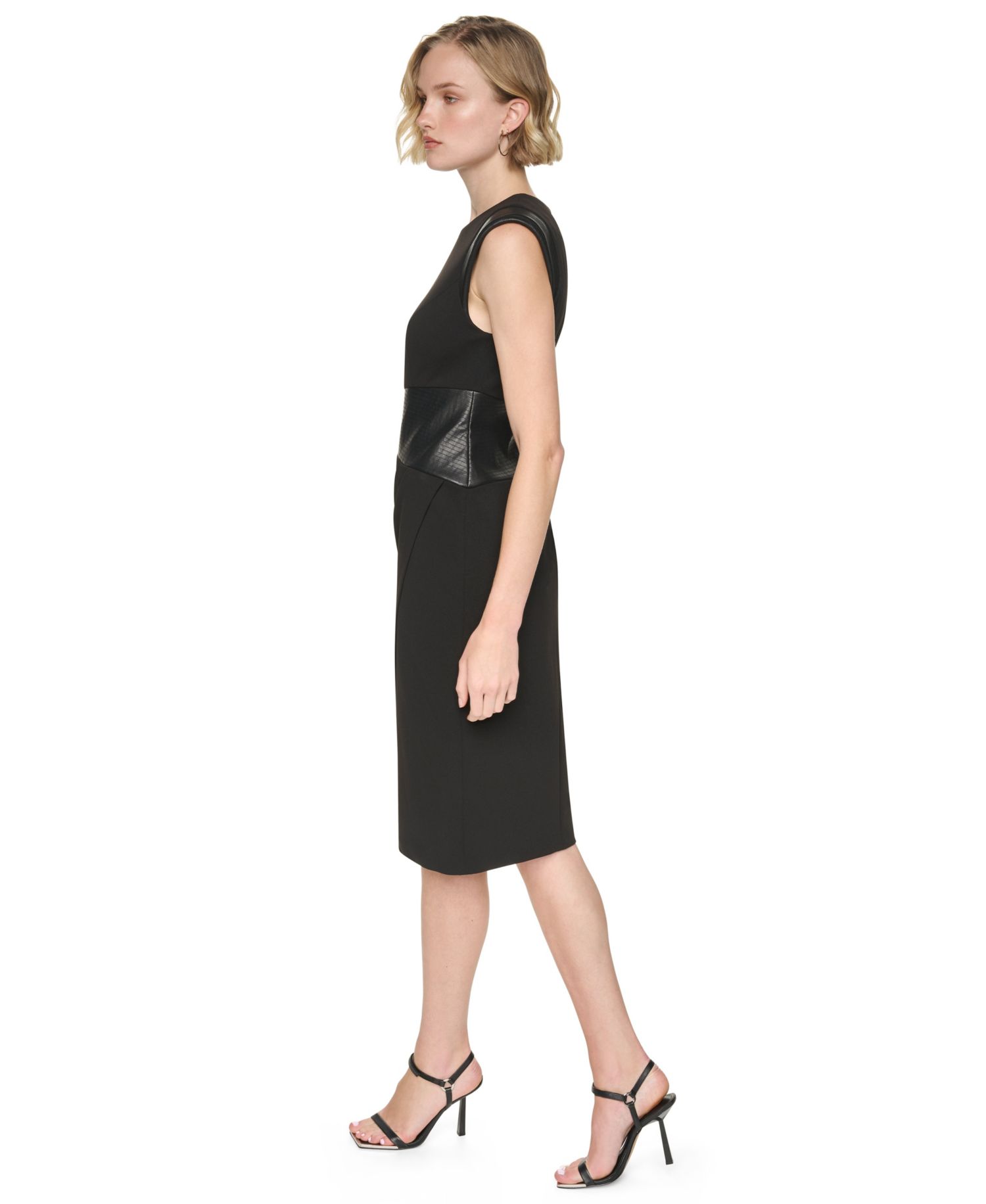Women's Sleeveless Crewneck Sheath Dress