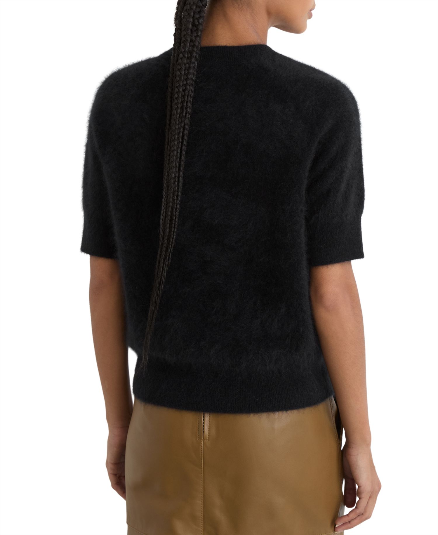 Women's Julia Brushed-Cashmere Short-Sleeve Raglan Sweater
