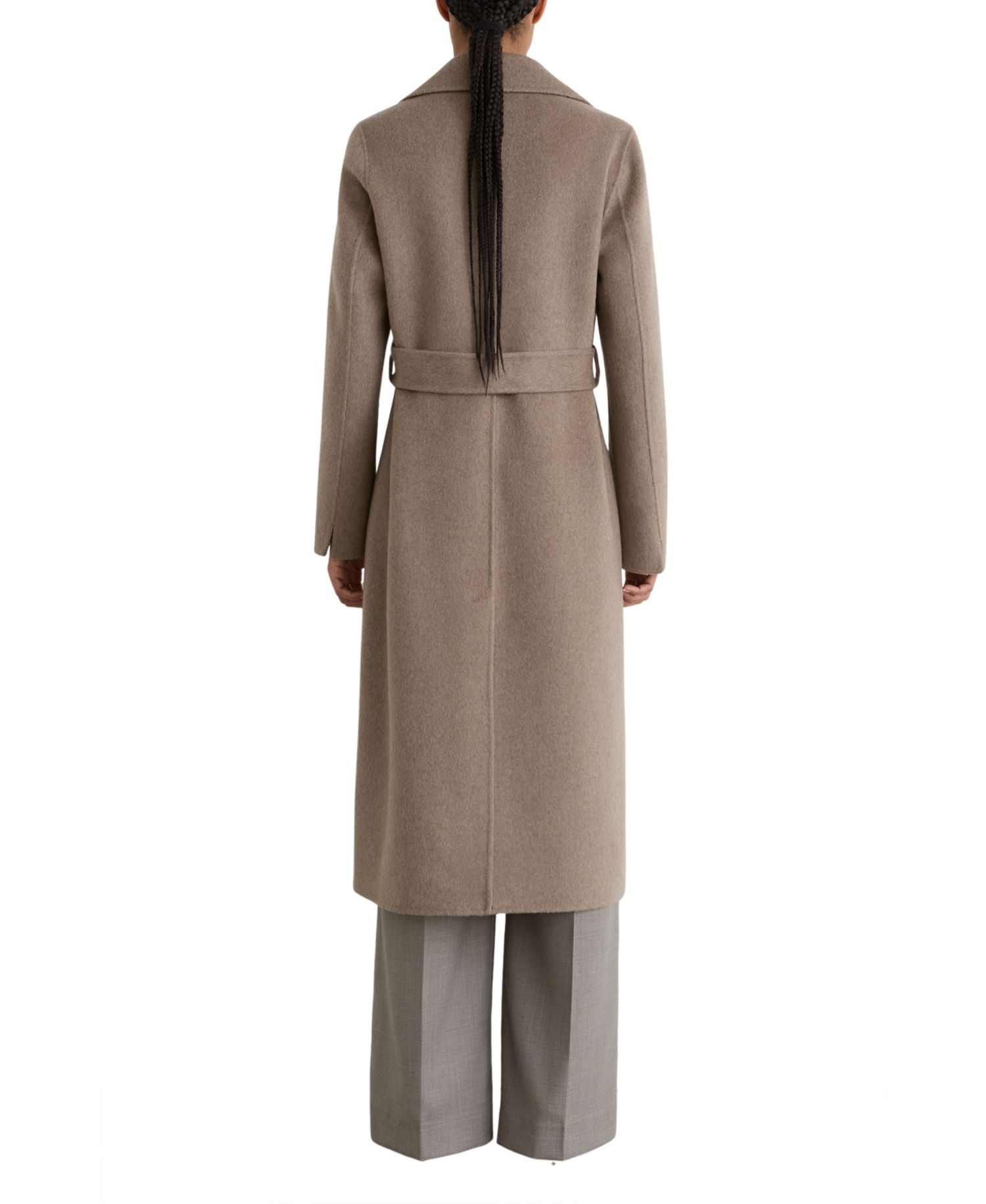 Women's Thea Wool-Blend Double-Breasted Blind-Seam Coat
