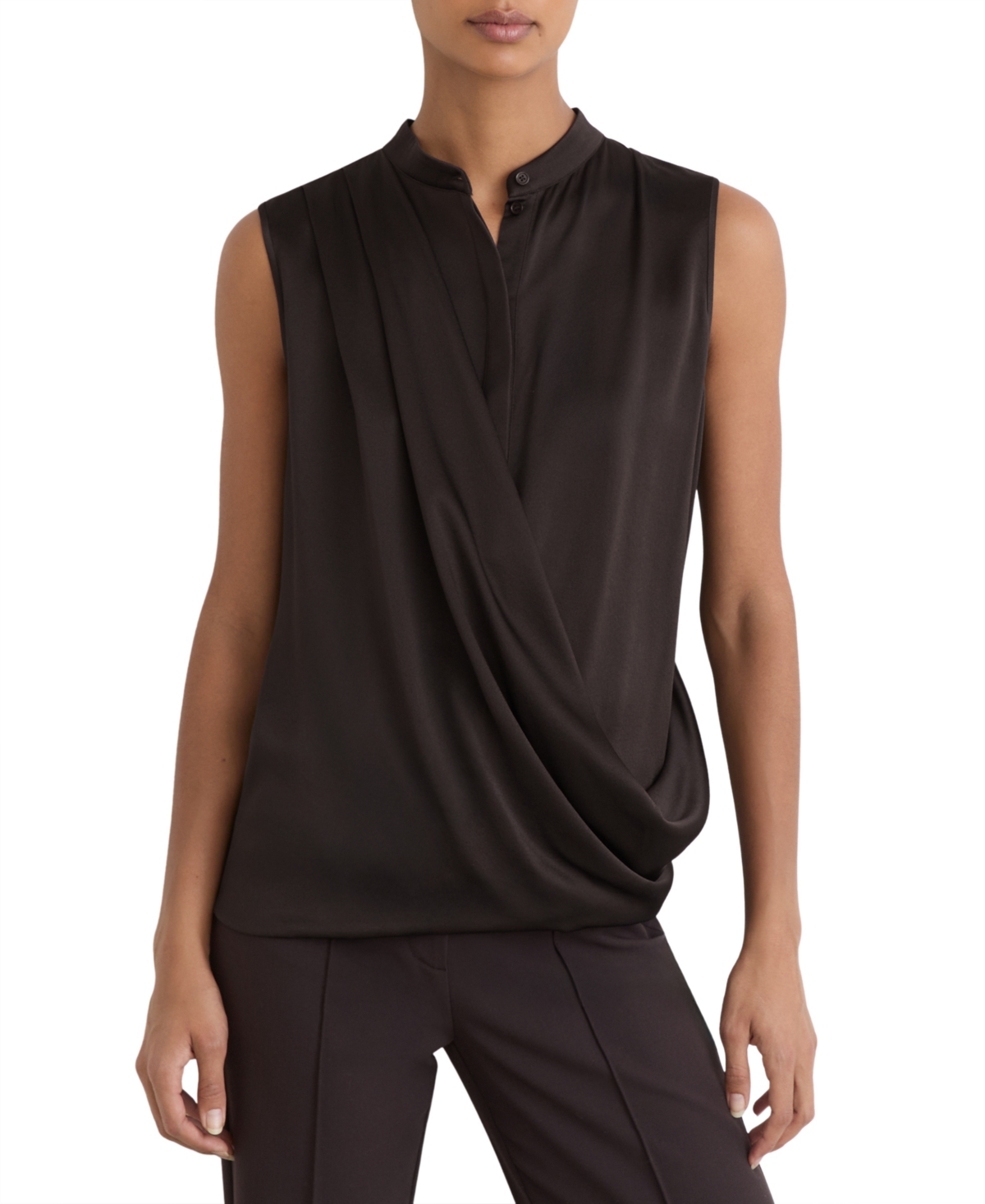 Reiss Women's Gia Silk Draped Blouse