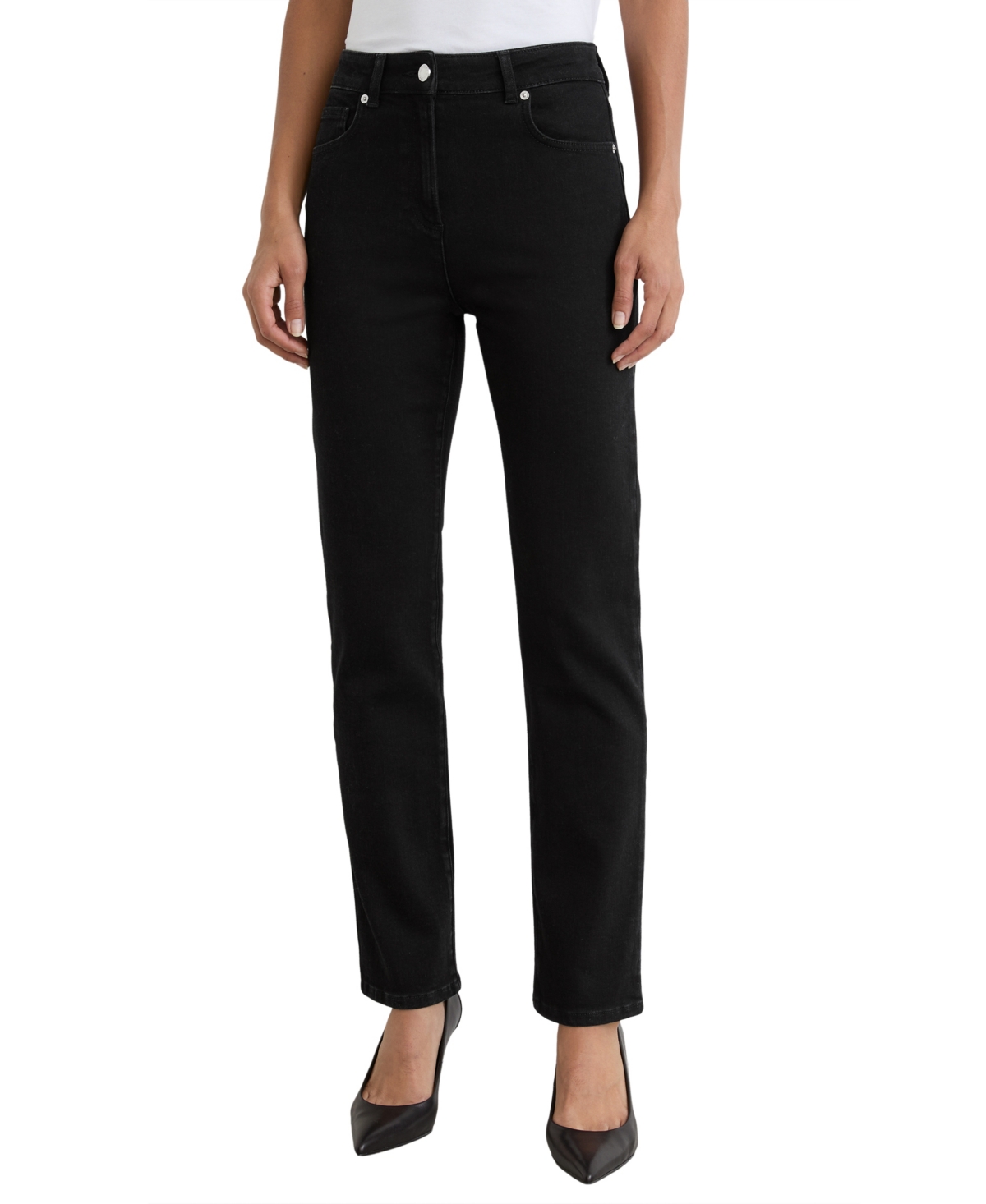 Reiss Petite Isabel Mid-Rise Slim-Leg Stretch Jeans