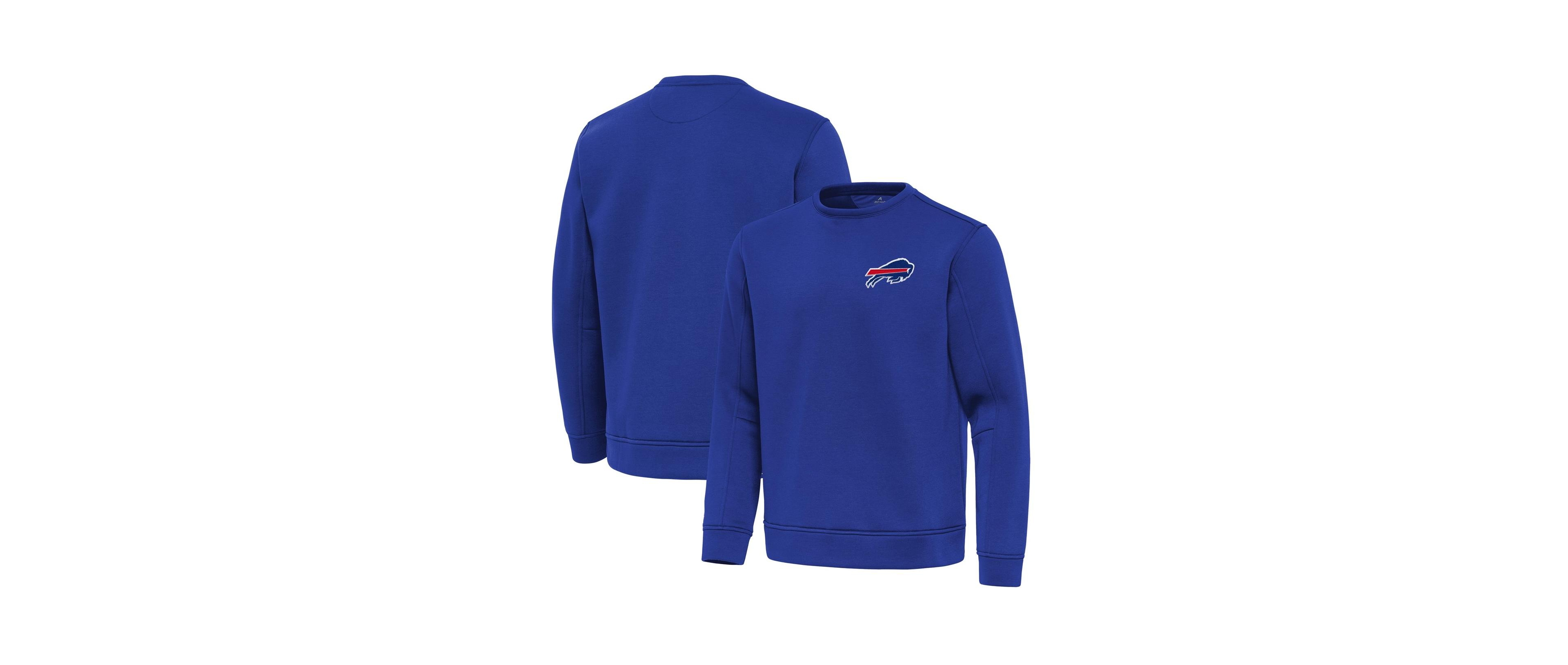 Antigua Men's Relevant Buffalo Bills Crewneck Pullover Sweatshirt