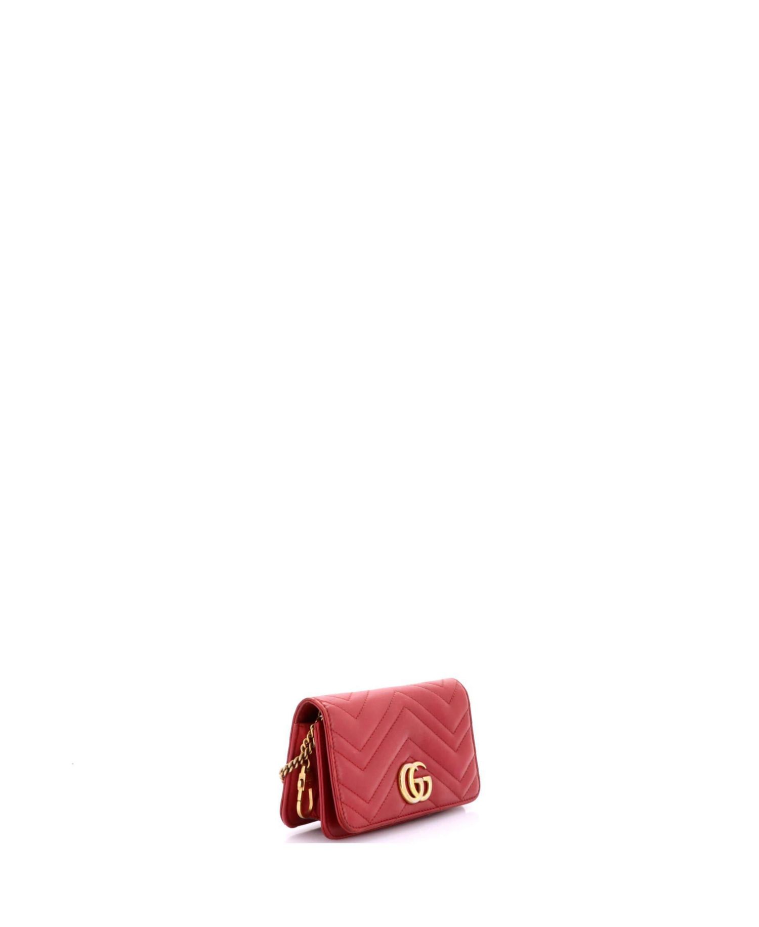 Mini GG Marmont Chain Flap Bag Matelasse Leather