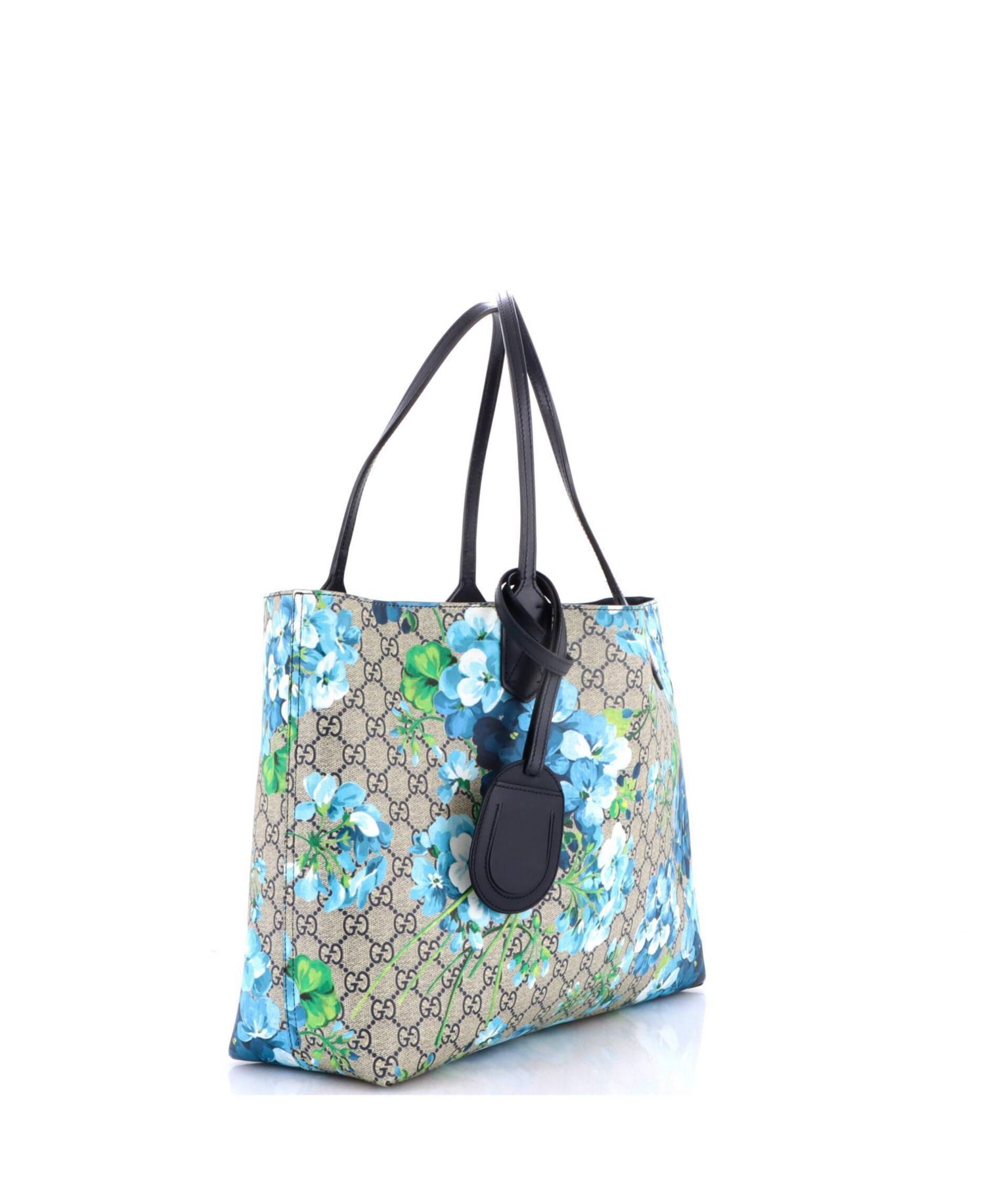Medium Reversible Tote Blooms GG Print Leather