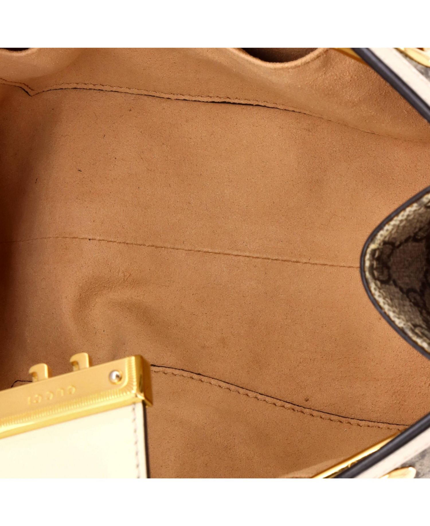 Small Padlock Chain Tote GG Coated Canvas with Leather