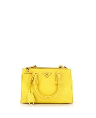 Mini Double Zip Lux Tote Saffiano Leather