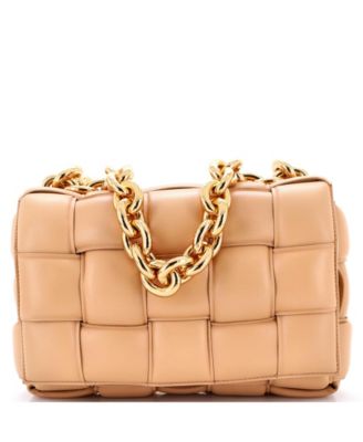 Cassette Chain Crossbody Bag Padded Maxi Intrecciato Leather