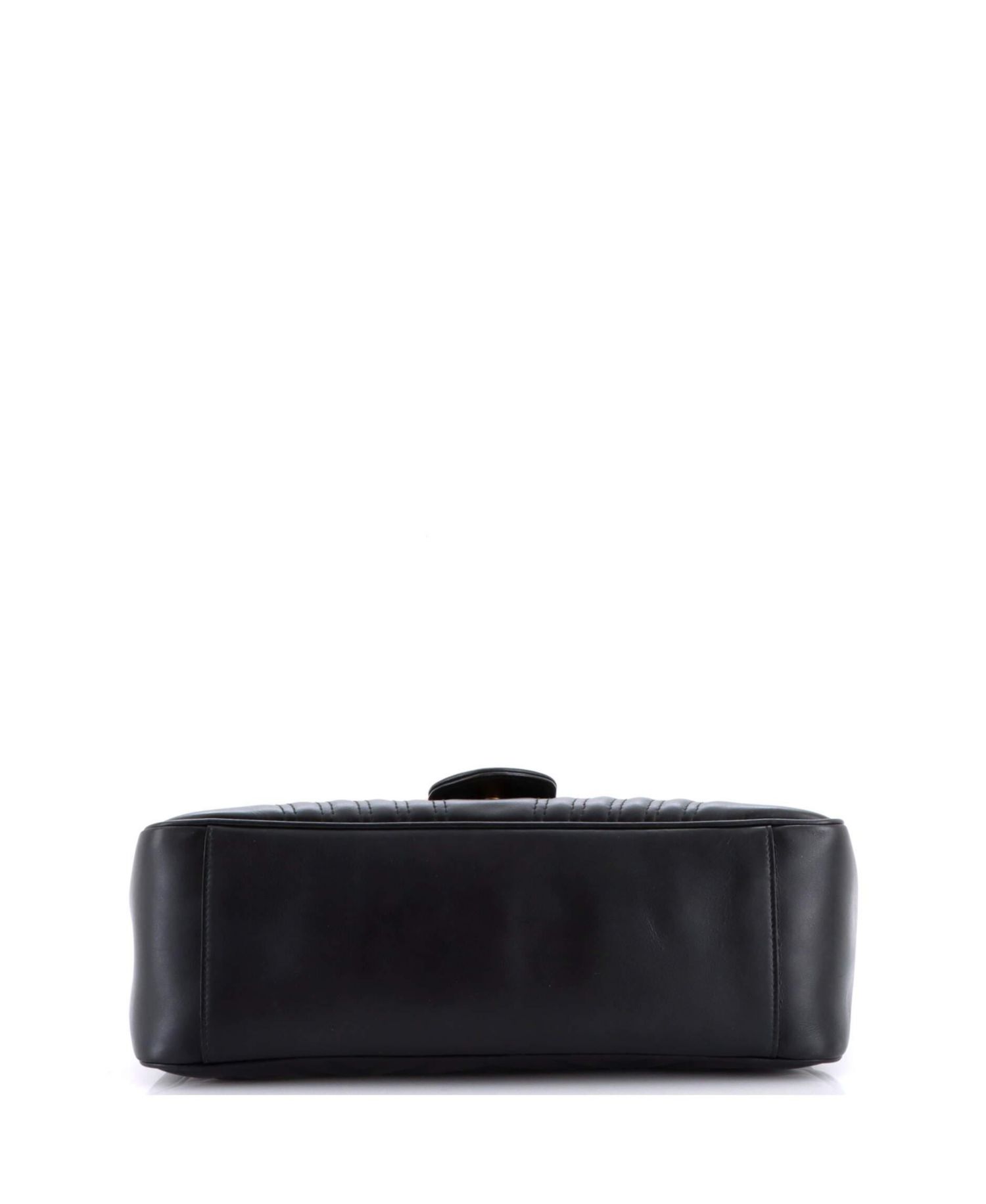 Medium GG Marmont Top Handle Flap Bag Matelasse Leather