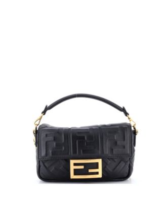 Mini Baguette NM Bag Zucca Embossed Leather