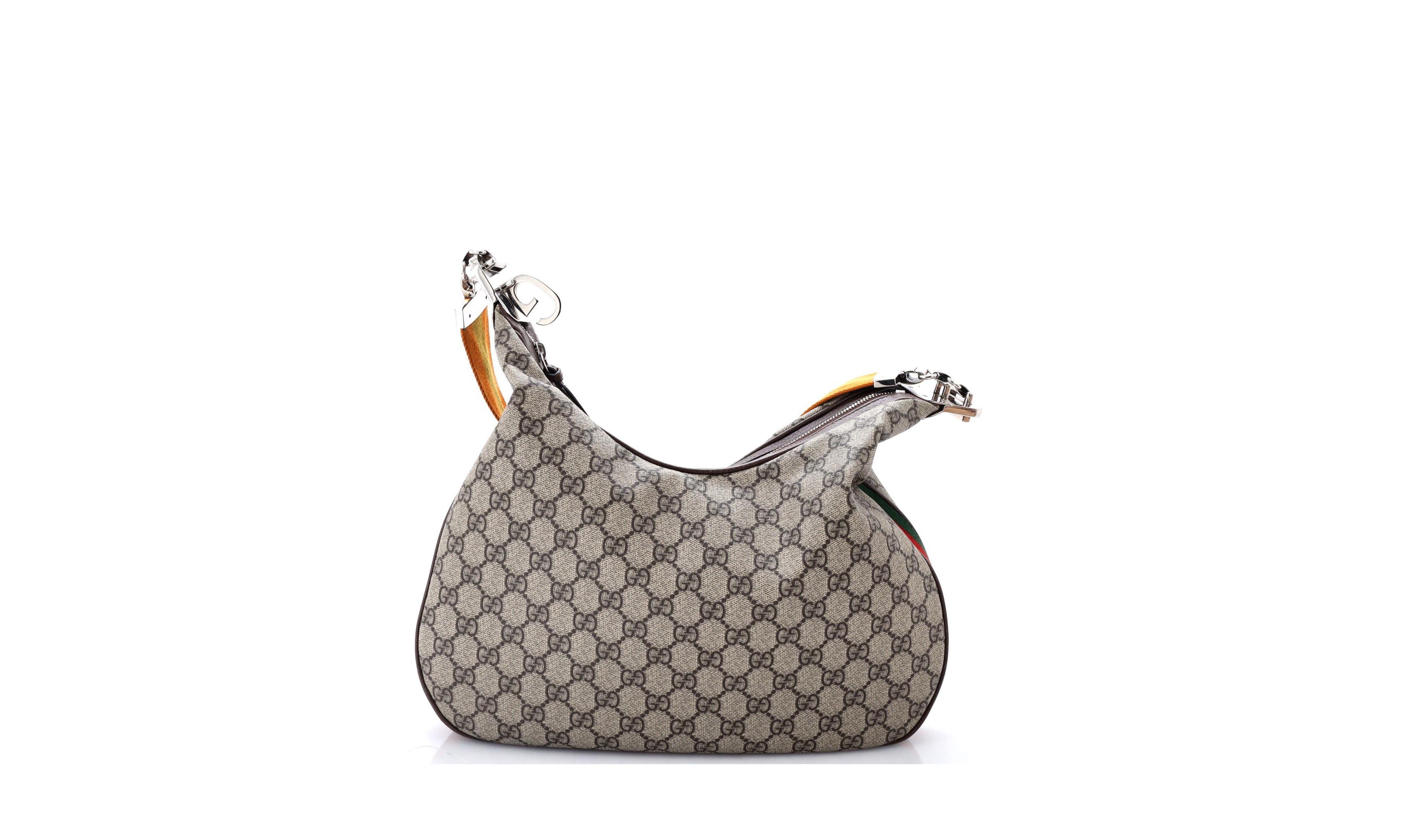 Pre-Owned Gucci Medium Attache Shoulder Bag Gg Coated Canvas