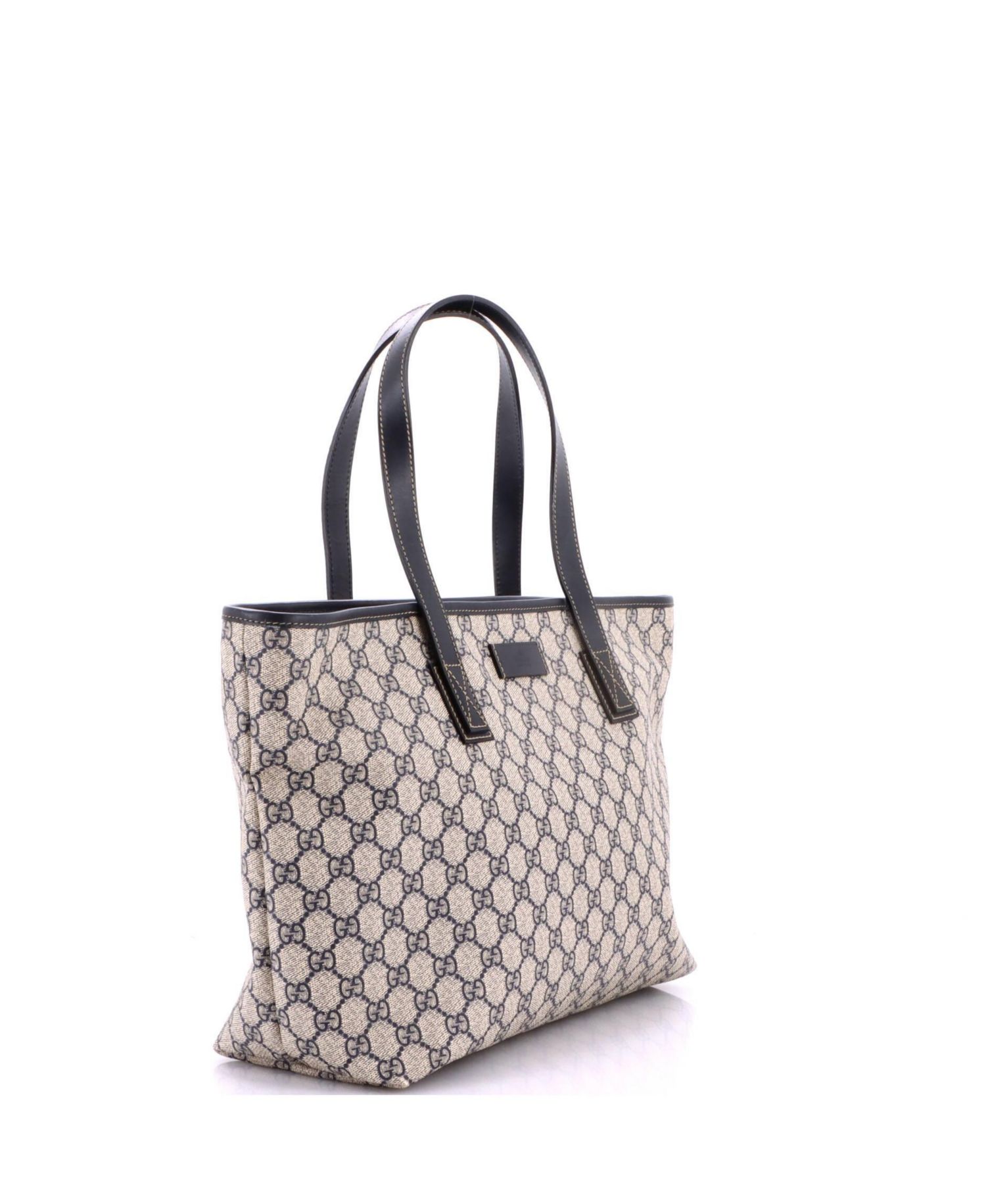Medium Plus Tote GG Coated Canvas with Leather